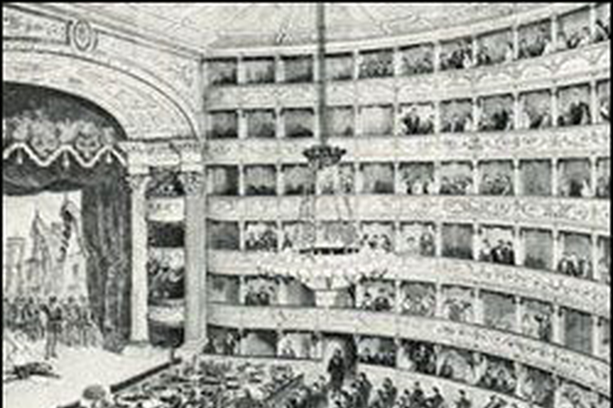 Римский театр Аполло. Гравюра 80-х гг. 19 века.