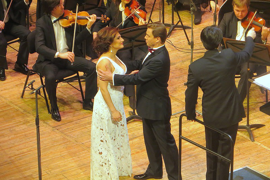 На концерте Динары Алиевой и Алексея Маркова